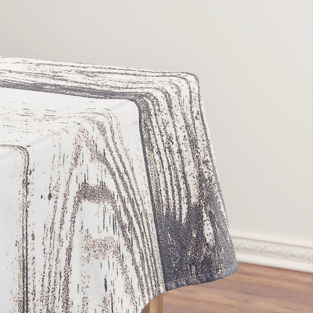 Rustikales Weißholz Shabby Chic Hochzeit Tischdecke (Beispiel)