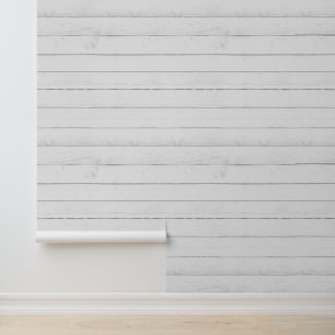 Rustikales Weißholz Wiederholung Wasserfarbmuster Tapete