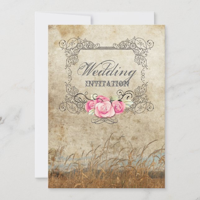 rustikales Western Einladung (Vorderseite)