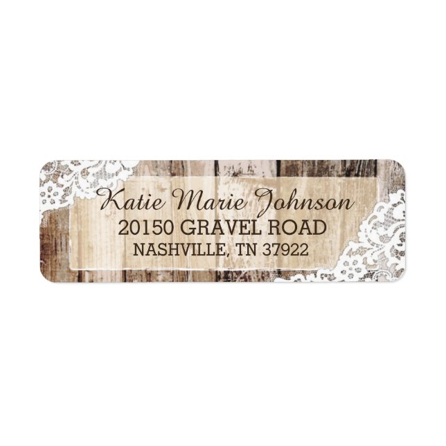 Rustikales Western-Hochzeitstil für Holz und Spitz (Vorne)