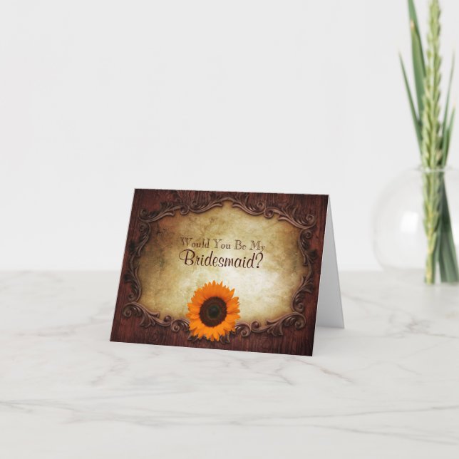 rustikales Western Land werden Sie meine Bridesmai Einladung (Vorderseite)