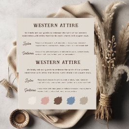 Rustikales Western Ranch Hochzeitskleid Begleitkarte