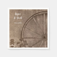 Rustikales Western-Sepia-Ton Landwagenrad