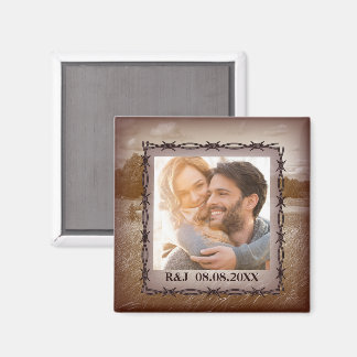 rustikales Western Stallenhochzeit Foto Save the D Magnet