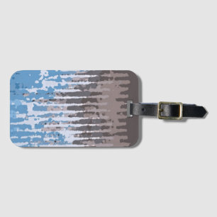 Rustikales Wetter/braunes blaues Design Gepäckanhänger