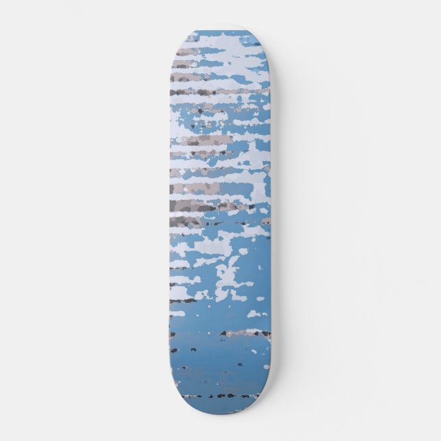 Rustikales Wetter/braunes blaues Design Skateboard (Vorderseite)