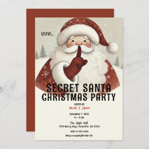 Rustikales Whimsical Secret Weihnachtsfest Party Einladung