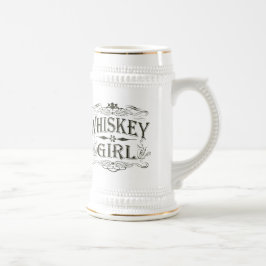 Rustikales Whisky-Mädchen Bierglas