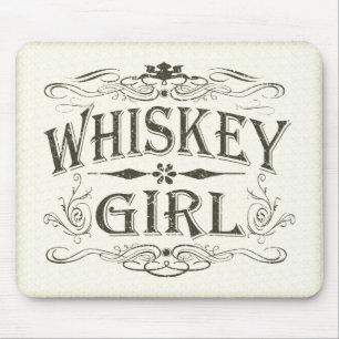 Rustikales Whisky-Mädchen Mousepad