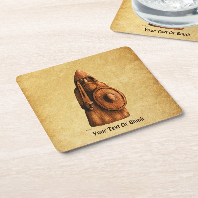 Rustikales Wiking Rechteckiger Pappuntersetzer (angewinkelt)