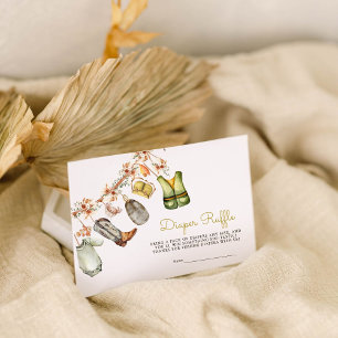 Rustikales Windeln-Windeln Begleitkarte