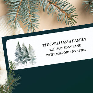 Rustikales Winter Pine Tree Winter Address Label