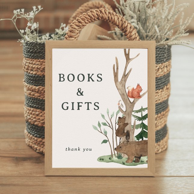 Rustikales Winter-Wald-Babyshower-Geschenk-Schild Poster (Von Creator hochgeladen)