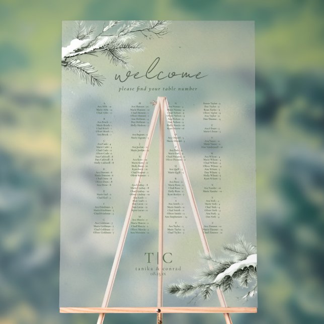 Rustikales Winterhochzeitwald Grüne ID1049 Acrylschild (Neutral)