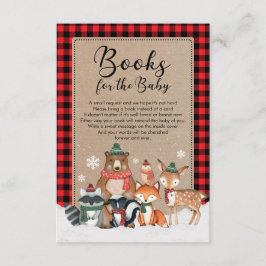 Rustikales Winterwaldtierbuch für Baby Begleitkarte