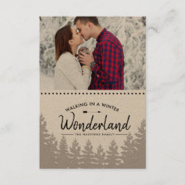 Rustikales Winterwunderland | Mountain Foto Card Einladung