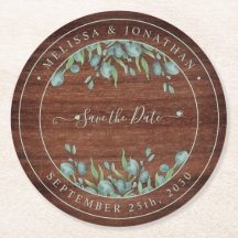 Rustikales Wood Eukalyptus Wedding rettet das Datu