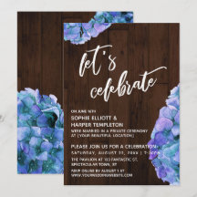 Rustikales Wood Hydrangea Feiern wir Empfang