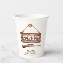 Rustikales Wooden Wild West Cowboy Gun Babydusche