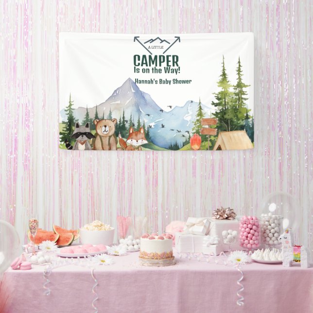 Rustikales Woodland Animal Baby Dusche Begrüßungsz Banner (Party)