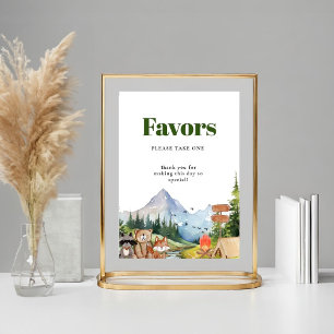 Rustikales Woodland Animal Baby Dusche Favoriten S Poster