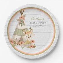 Rustikales Woodland Boho Fox Babydusche
