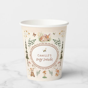 Rustikales Woodland Creatures Baby Shooter Pappbecher