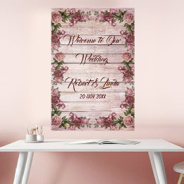 Rustikales Woodland Rose Blumengebirge Poster