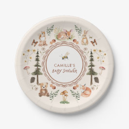 Rustikales Woodland Winter Boy Baby Dusche Pappteller