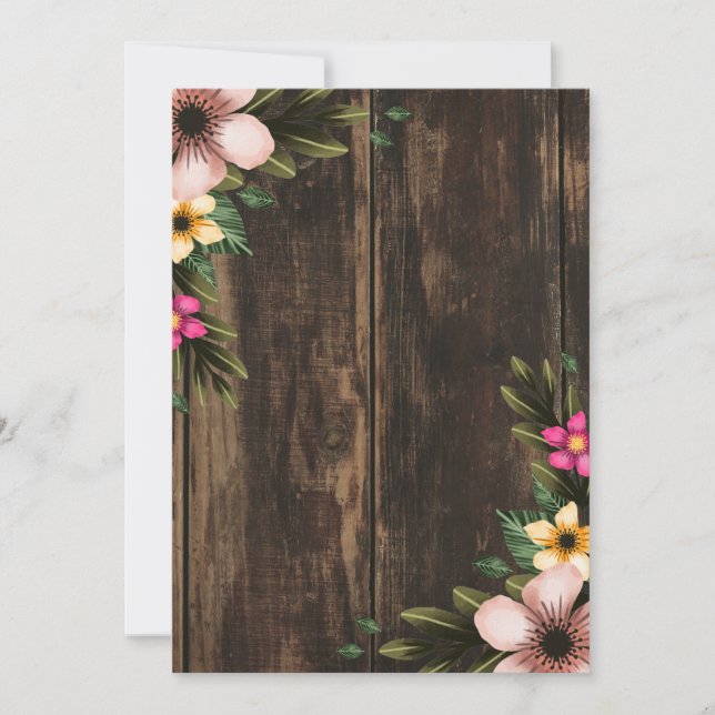 Rustikales Woodsy Elegantes Brautparty Einladung (Vorderseite)