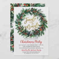 Rustikales Wreath Gold Jingle & Mingle Weihnachts-