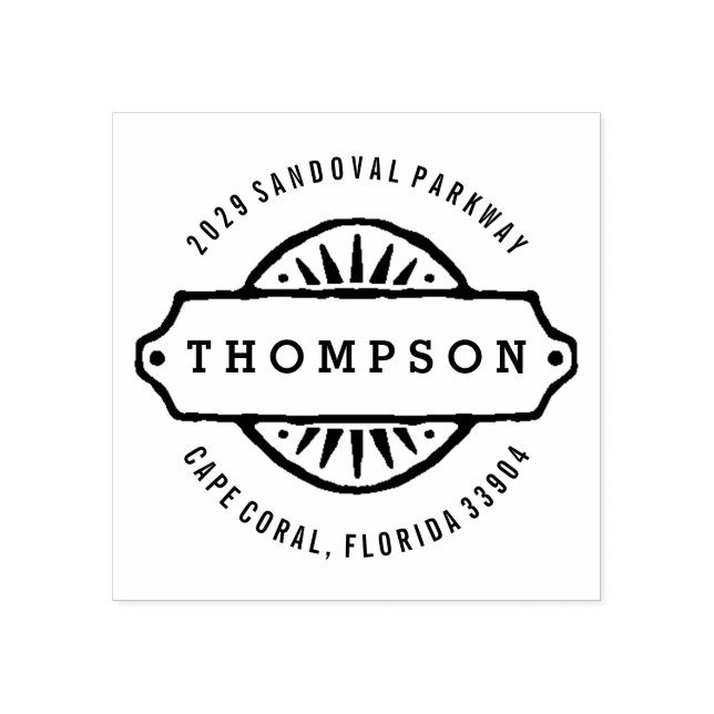 Rustikales Zeichen Gummistempel (Prägung)