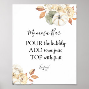 Rustikales Zeichen von Momosa Bar Drink Poster