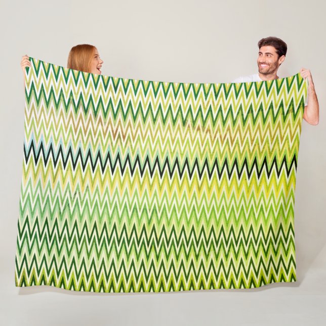 Rustikales Zickzack Zigzag-Muster Fleecedecke (Beispiel)