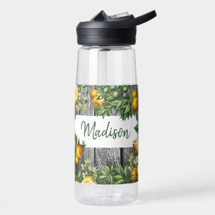Rustikales Zitrusgarten-Monogramm Trinkflasche