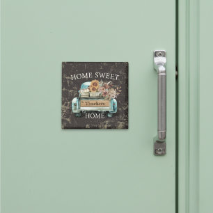 Rustikales Zuhause Süßes Zuhause Vintage-LKW Herbs Magnet