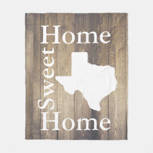 Rustikales Zuhause Sweet Zuhause Texas Holzplanks Fleecedecke