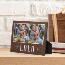 Rustikales Zwei-Foto Lolo Grandpa
