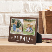 Rustikales Zwei-Foto-Pepas Opa