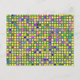Rustikalisches gelbes Mosaik-'Ton'-Fliesenmuster Postkarte