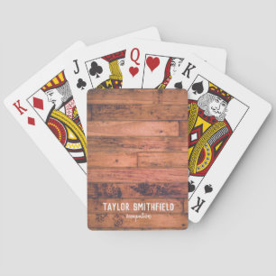 Rustikalisches Holz Spielkarten