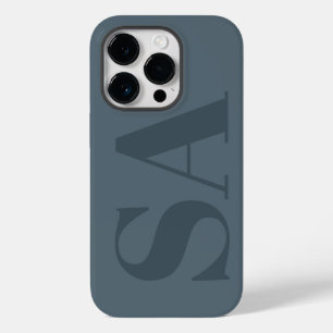 Rustikalisches Staubblau Aquarell Minimal Moderne Case-Mate iPhone 14 Pro Hülle