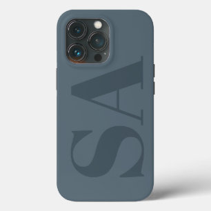 Rustikalisches Staubblau Aquarell Minimalistisches Case-Mate iPhone Hülle
