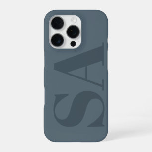 Rustikalisches Staubblau Aquarell Minimalistisches iPhone 16 Pro Hülle