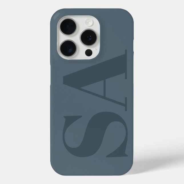 Rustikalisches Staubblau Wasserfarbe Minimalistisc Case-Mate iPhone Hülle (Rückseite)