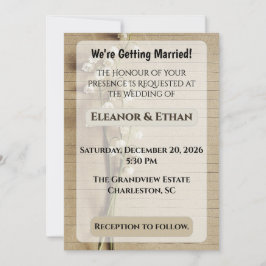 Rustikalisches Vintage-Linienpapier Maiglöckchen H Einladung