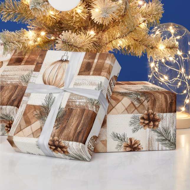 Rustikalisches Weihnachten Geschenkpapier (Feiertage)