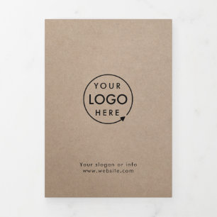 Rustikalkraft Trifold Broschüre für Firmenlogos