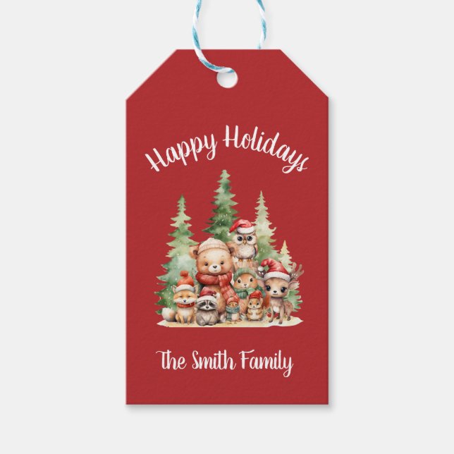 RUSTIKCHRISTMAS HOLZTIERE GESCHENKANHÄNGER (Vorderseite)