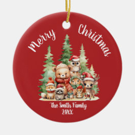 RUSTIKCHRISTMAS HOLZTIERE KERAMIK ORNAMENT